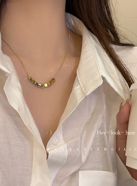 「碎金方糖」小众锁骨链~