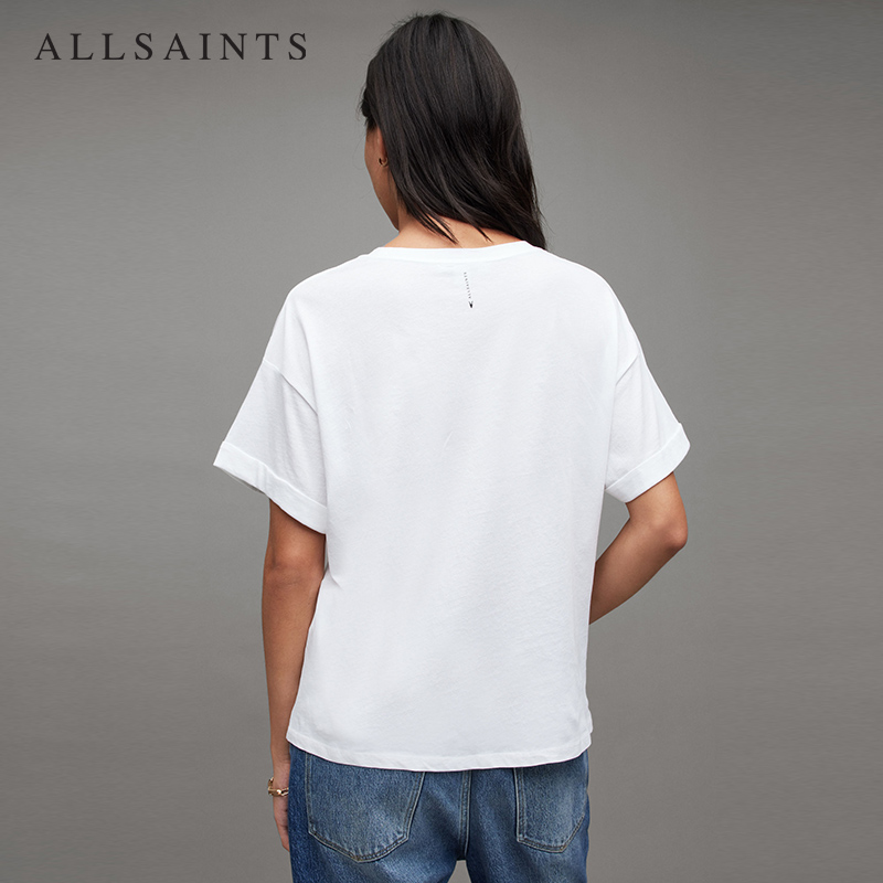 ALLSAINTS女士洋气宽松T恤短袖上衣打底衫春季款WM636Z-图1