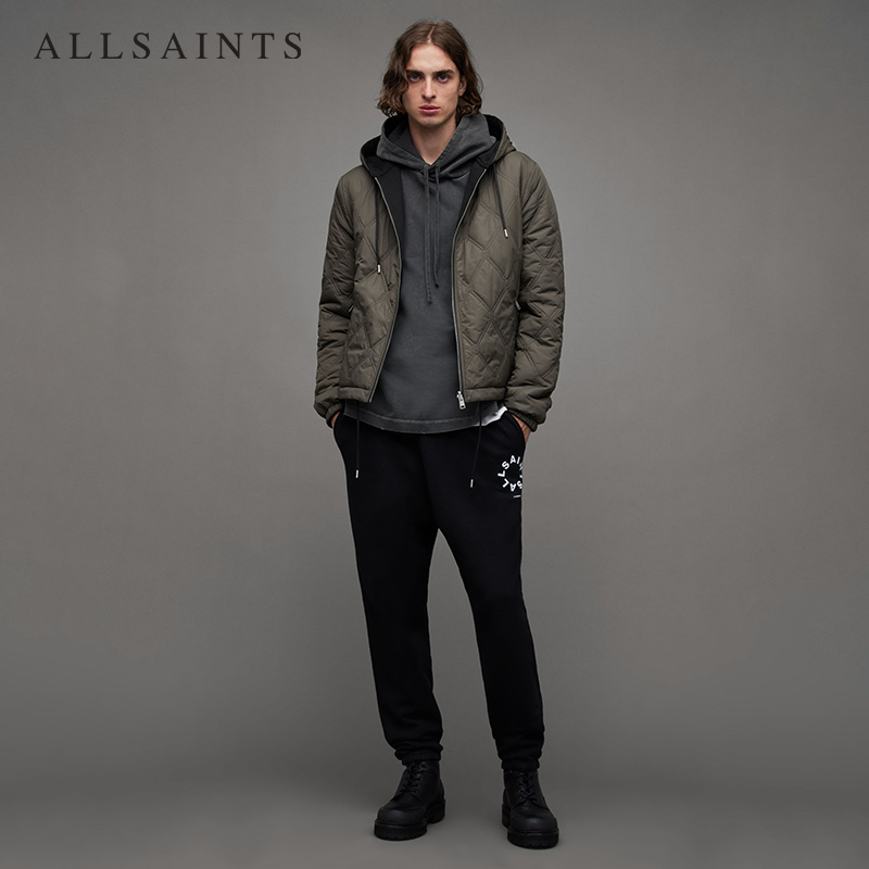 ALLSAINTS男士连帽夹克棉衣两穿棉服外套2024年夏季经典款MJ126Z