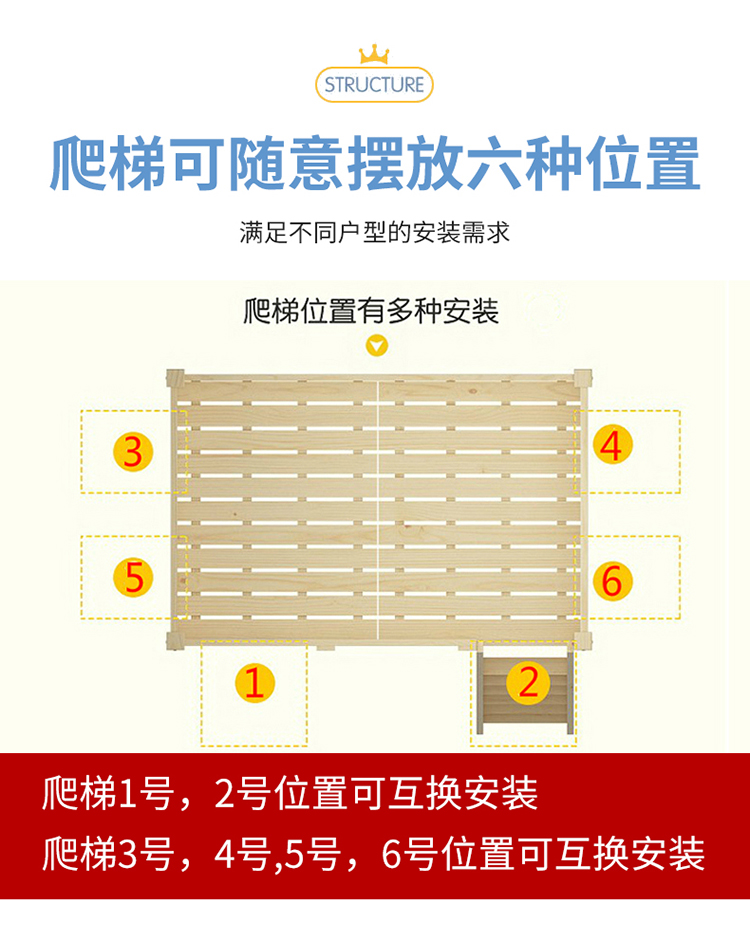 实木高架床单上层下空上床下书桌书架一体床组合床儿童书桌小户型-图1