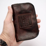 Универсальная ключница, вместительный и большой чехол для проездного, картхолдер, кожаная система хранения, из натуральной кожи, 2 в 1, воловья кожа