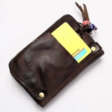 Универсальная ключница, двухэтажная вместительная и большая система хранения, чехол для проездного, картхолдер, кожаный бумажник, из натуральной кожи, 2 в 1