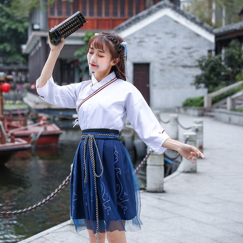 中国风改良日常套装女春古装汉服 返图民族服装/舞台装