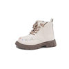 Girls' short boots embroidered flower leather boots children's fashion