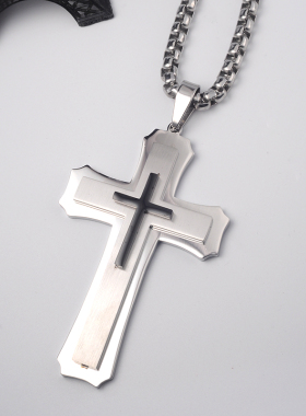 时尚2025新款钛钢十字架吊坠