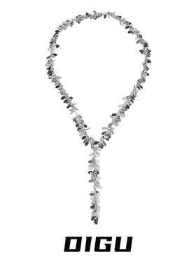 长度任调~气质麦穗流苏亮片项链