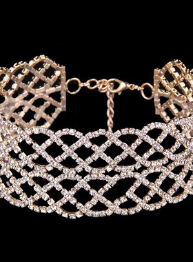 欧美流行饰品镂空满钻多