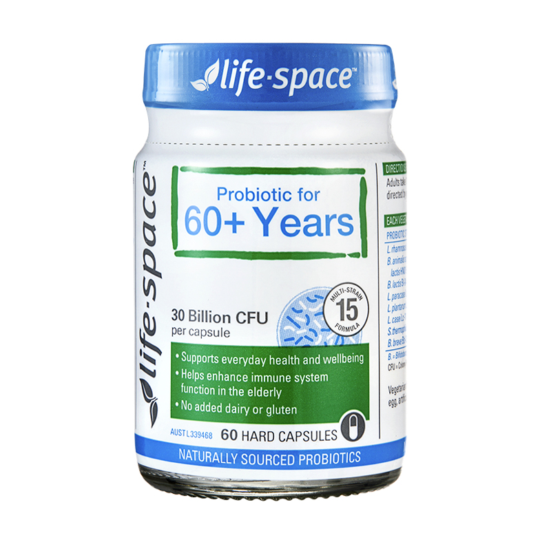 澳洲life space老人益生菌胶囊60岁+中老年调理肠道保健品60粒