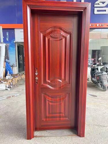 锌合金门加厚料烤漆钢套房间门卧室门租房工程门电解板门时尚新款 - 图3