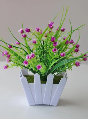 厂家直供仿真盆栽家居装饰桌面摆设铃兰花套装假绿植物小盆景摆件