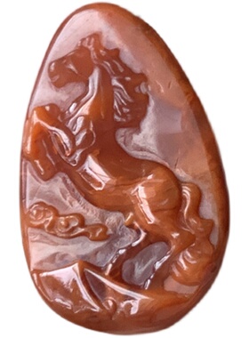 天然川料南红玛瑙马吊坠雕件 柿子红玫红火焰红十二生肖雕刻项坠