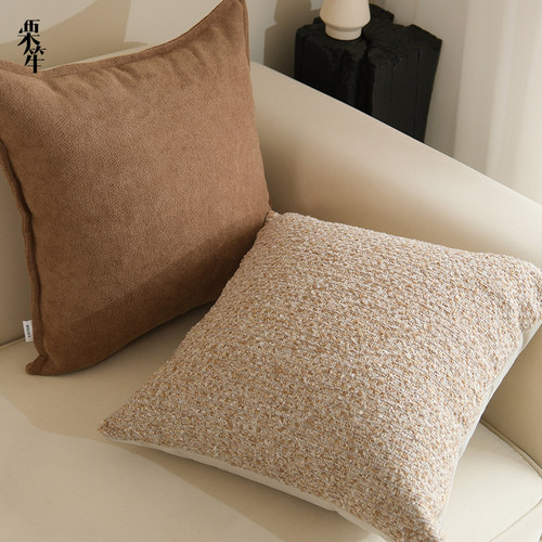奶油中古风复古美拉德颗粒感肌理抱枕客厅沙发座椅靠枕飘窗靠枕 - 图3