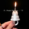 Candle Ring Birthday Fantasy Cake Props Photo Creative Rose Cake Decoration Memorial Gift Ring