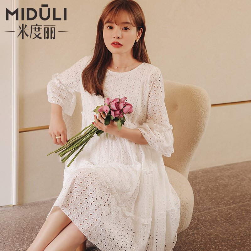 孕妇夏季潮2020时尚款长裙连衣裙 米度丽睿薇连衣裙