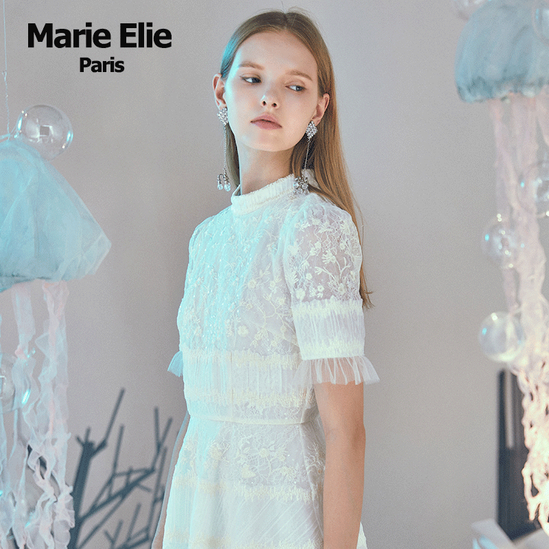 marie elie春夏新款茵缪绣花连衣裙 MarieElie连衣裙