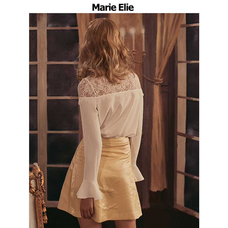 marie elie2019初秋新款拼接上衣 MarieElie衬衫