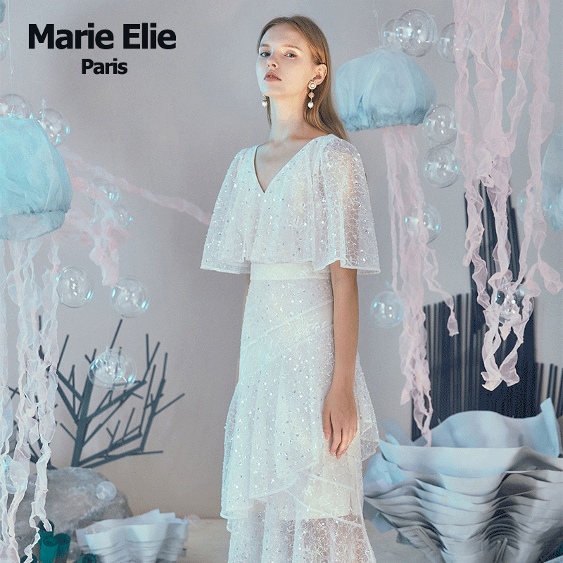 marie elie春夏新款姬倪栀飘连衣裙 MarieElie连衣裙