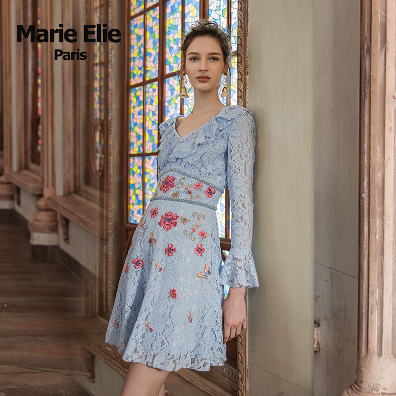 marie elie春夏新品修身显瘦公主裙 MarieElie连衣裙