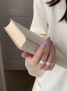 女纯银韩风多层开口百搭