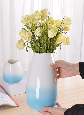 现代简约欧式花瓶透明彩色水培植物绿萝花瓶客厅装饰插花摆件创意