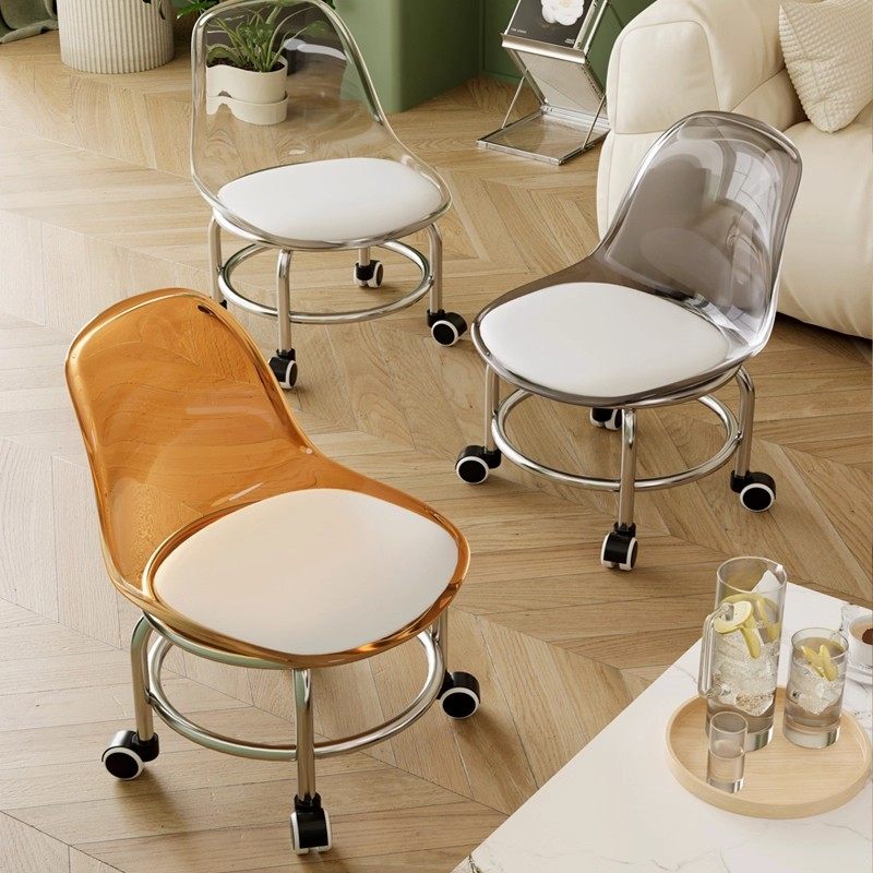 德国品质万向轮矮凳静音透明椅子客厅美缝凳学步板凳家用带滑轮凳,淘宝优惠券,粉丝福利购,淘宝优惠卷
