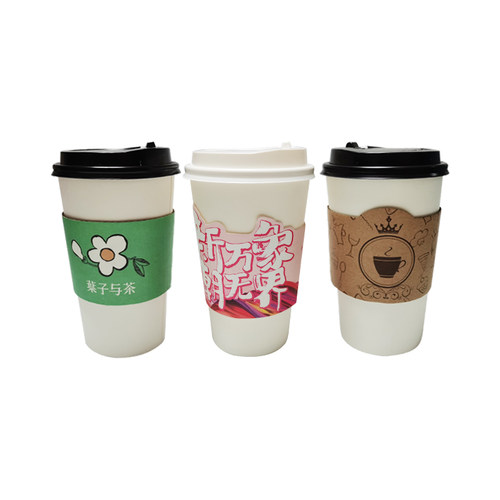 一次性杯套奶茶咖啡纸杯隔热防水防烫logo设计定制90/98口径通用 - 图3