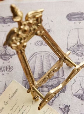 黄铜欧式宫廷风艺术坐盘挂盘架子