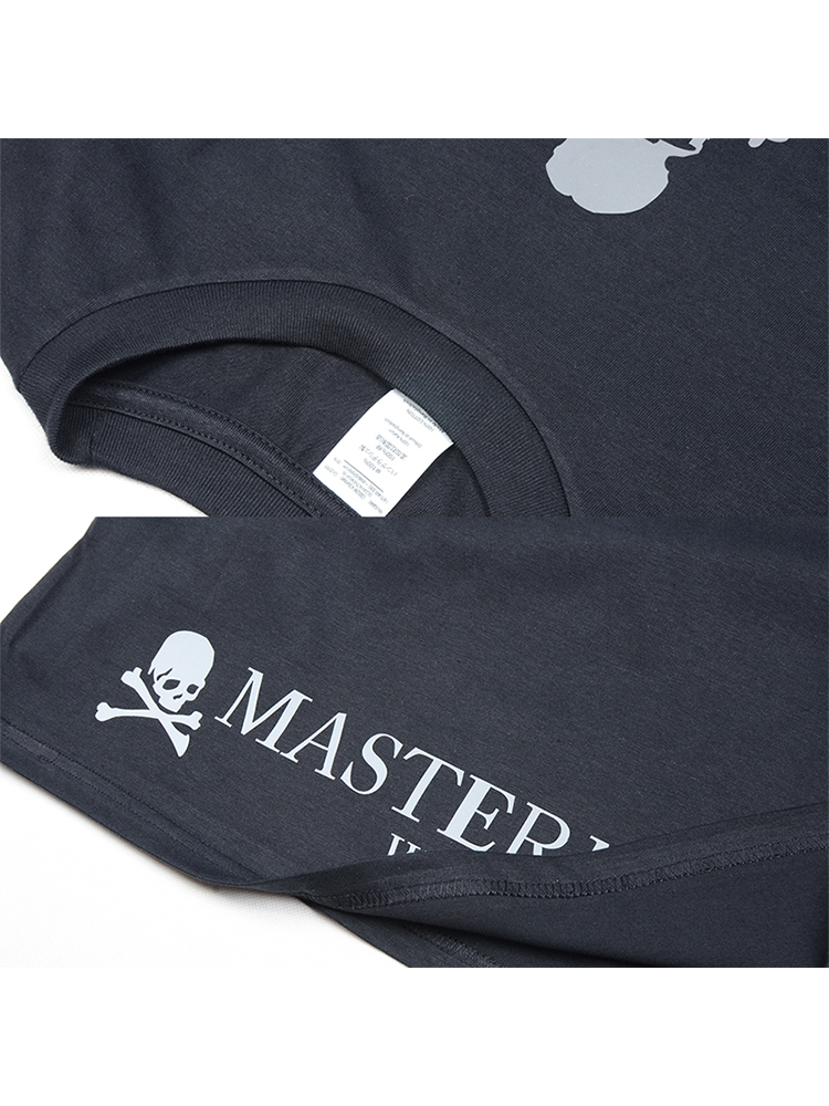 日本MMJ MASTERMIND WORLD Logo Print T Shirt哈雷机车骑行白T恤 - 图2