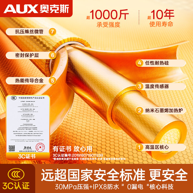 奥克斯电热毯单双人家用宿舍2025新款电褥子石墨烯正品官方旗舰店,淘宝优惠券,粉丝福利购,淘宝优惠卷