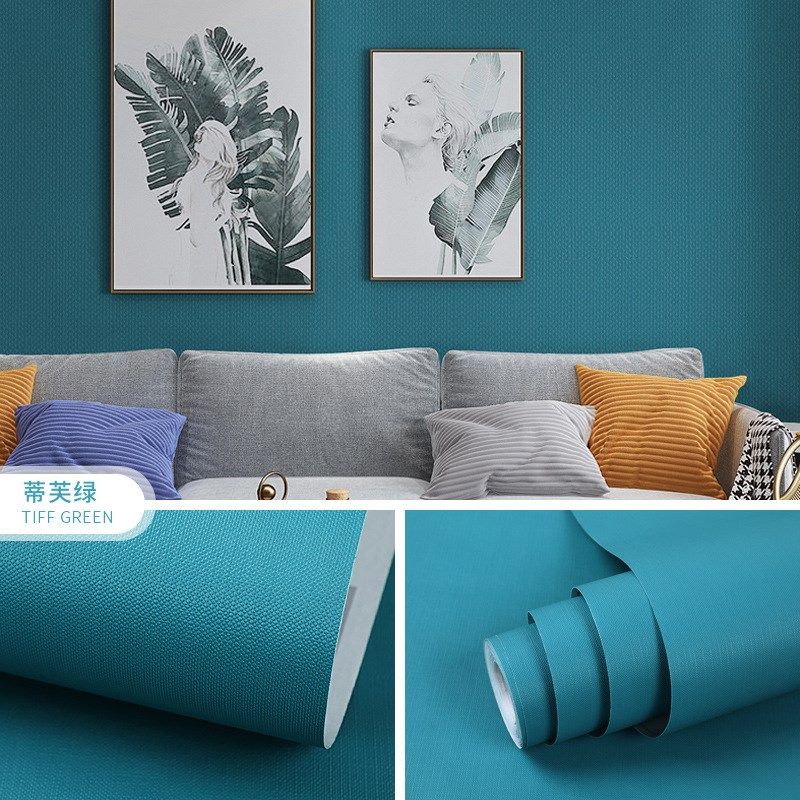 防水自粘卧室壁纸 纯色加厚墙贴 简约马卡龙轻奢素色自贴墙纸,淘宝优惠券,粉丝福利购,淘宝优惠卷