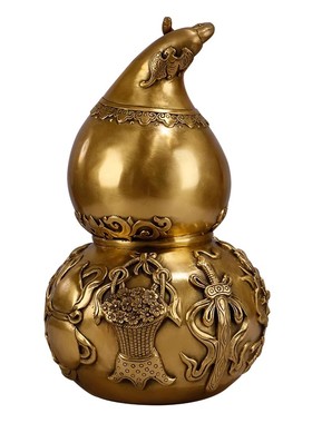 真材实料黄铜材质八宝百福葫芦
