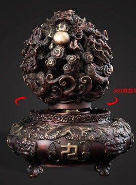 黄铜工艺品仿古招财摆件扭转九转乾坤炉鼎开业礼品商务送礼