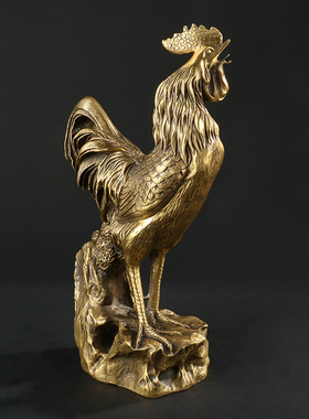 黄铜金鸡报晓生日礼品招财开业