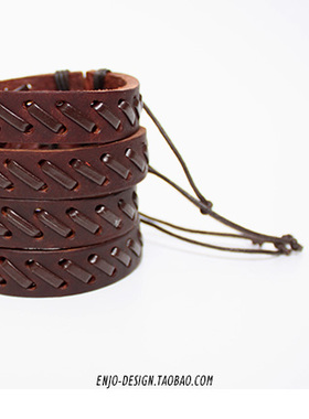 手工编织情侣手链牛皮简约