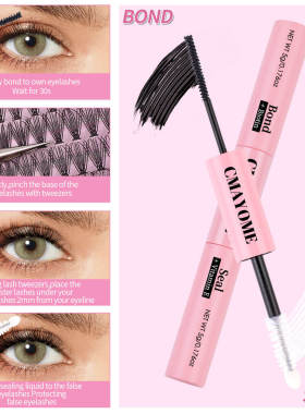 800 clusters of D-curve thick segmented false eyelashes set