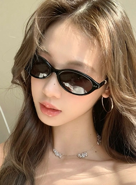 新款复古椭圆书呆子TR90偏光墨镜