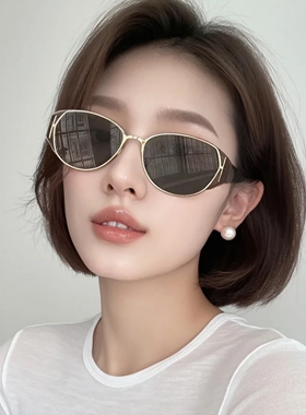 复古猫眼偏光墨镜女2025新款度假