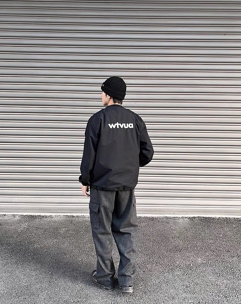 日系宽松 WTAPS SMOCK五分格尼龙刺绣字母套头夹克 Cityboy 22AW-图2