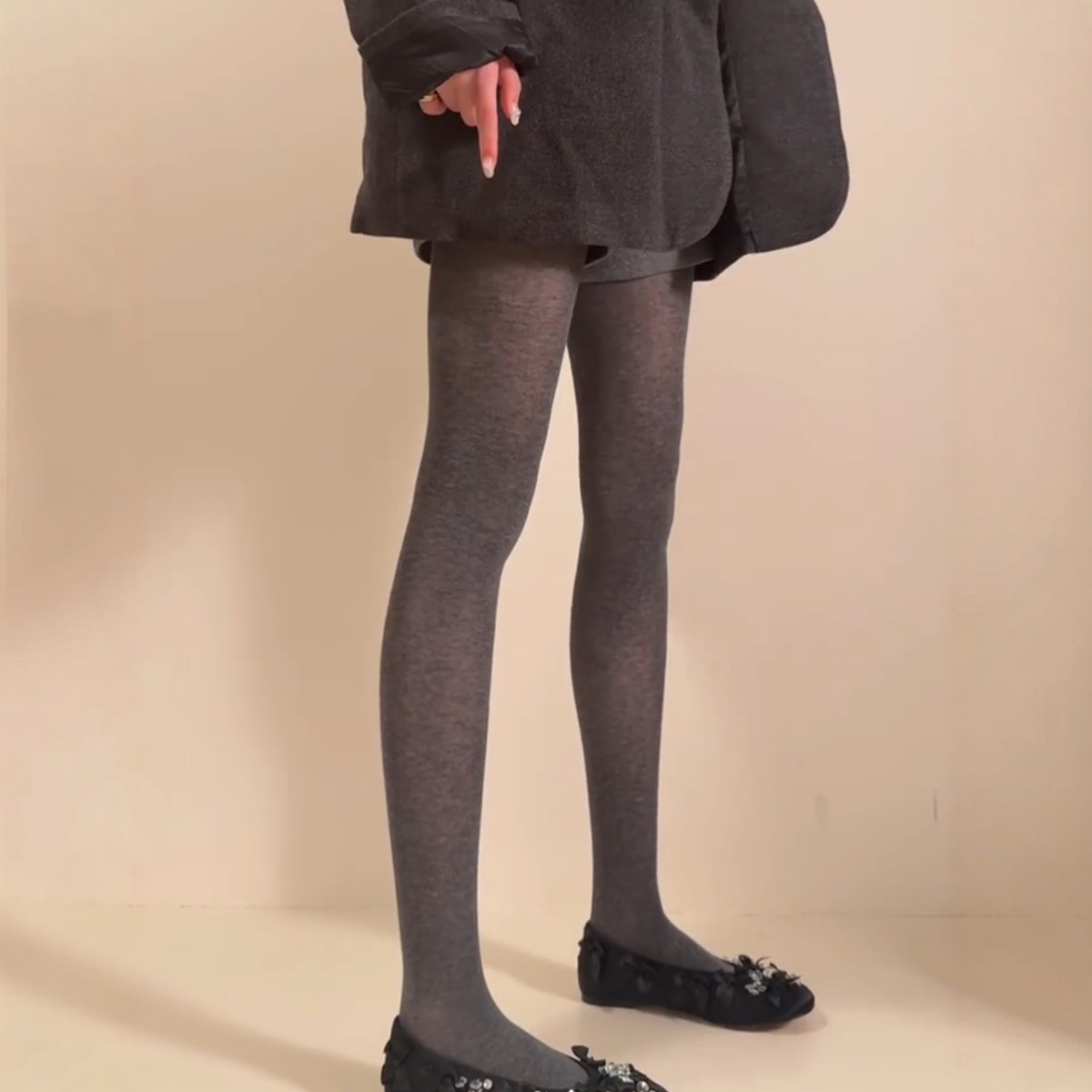 灰色微透连裤袜女秋冬格雷系显瘦外穿高级感秋冬高弹打底裤不掉档,淘宝优惠券,粉丝福利购,淘宝优惠卷