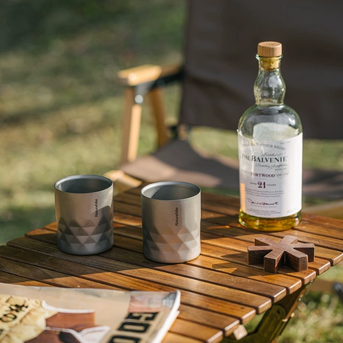 Naturehike Novas Titanium Cup Pure Titanium Outdoor Field Camp Pertable Anti -Stamdable Cold Water Cup