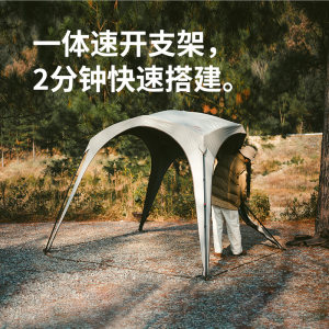 Naturehike挪客穹顶天幕户外自立速开天幕露营黑胶遮阳棚帐篷云界