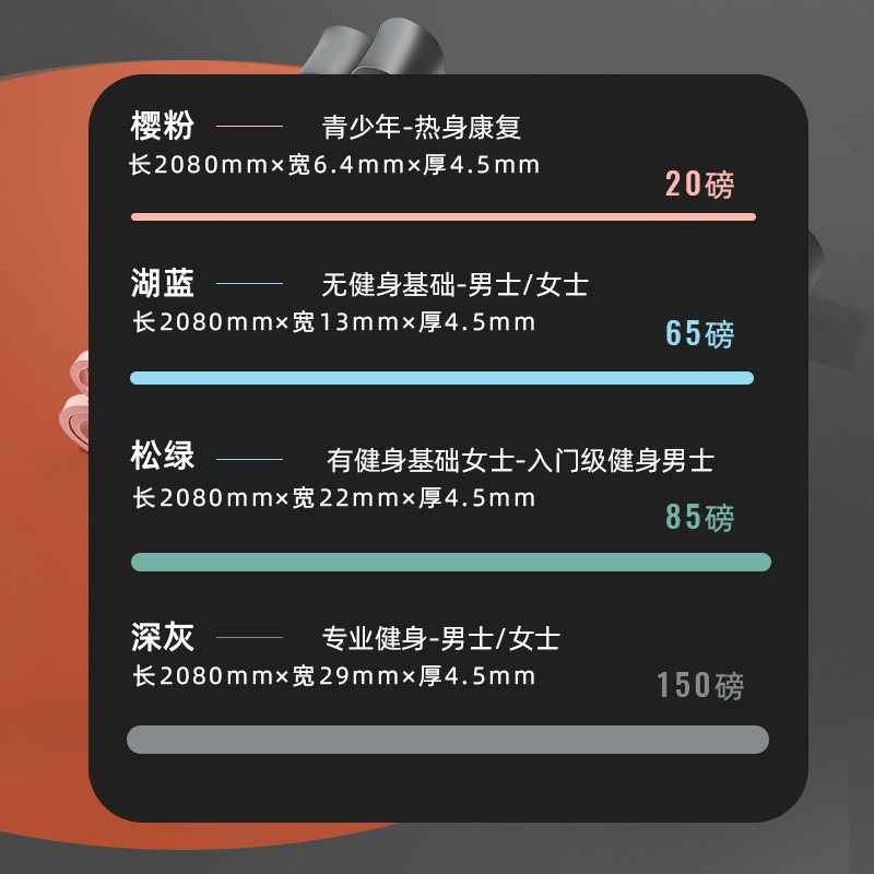 弹力带男阻力带力量训练田径助力带 艾迈运动瑜伽拉力带