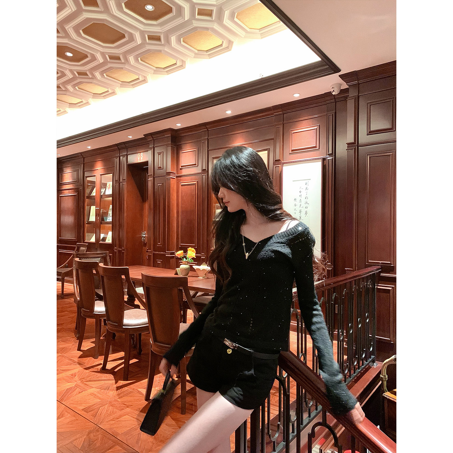 【1/23新品88折】Norain不下雨 黑色短裤女冬季时尚高腰修身裤子,淘宝优惠券,粉丝福利购,淘宝优惠卷