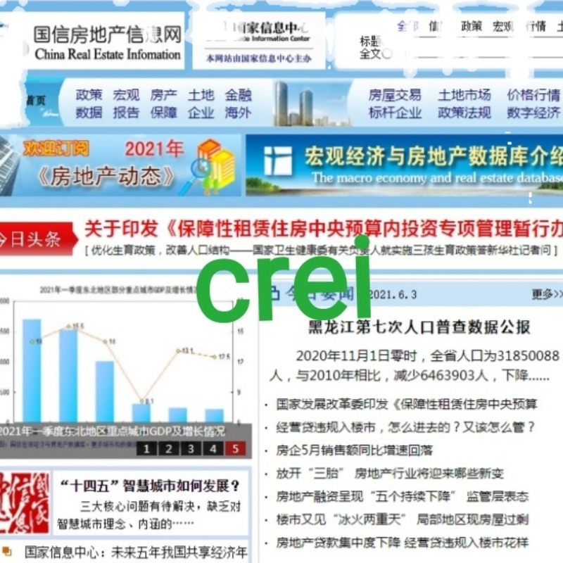 房地产数据库crei国信房地产信息房屋交易土地供求价格行情数据