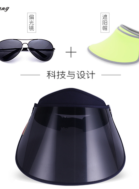 偏光遮阳帽女防晒骑车开车钓鱼夏