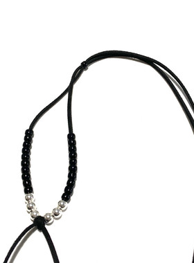 匠银JY 琉璃米珠925纯银5.5MM情侣现货原创项链单品