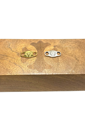 匠银JY 925纯银字母马蹄十字花可拆卸潮流球鞋扣银饰鞋带扣鞋扣