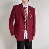 Униформа, комплект, демисезонный значок, черные наплечники, куртка, подходит для подростков