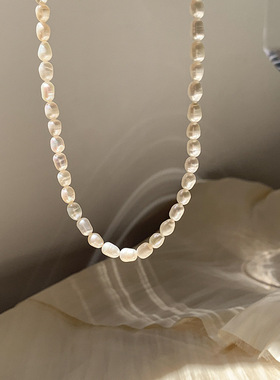 烟火人家马思纯李衣锦同款项链双层叠戴彩色珠子珍珠choker颈链女