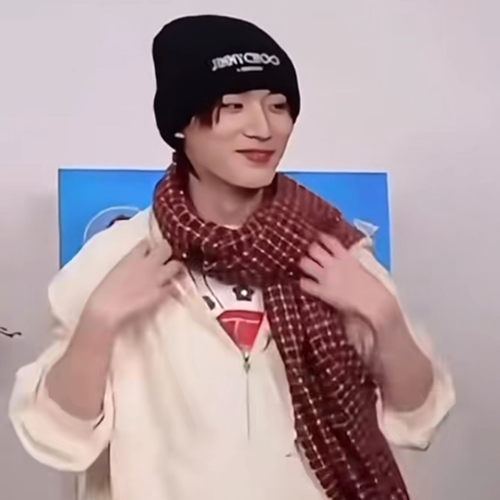 丁程鑫同款红色格子围巾新年红圣诞礼物保暖加厚围脖2026新款百搭 - 图1